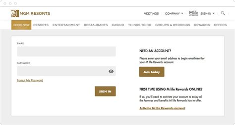 myliverewards.com login|MGM Resorts.